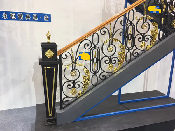 DSEW-RE546款式 铁艺楼梯扶手效果图