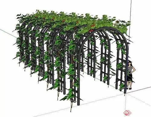 GHT-7型号 铁艺景观廊架加工案例
